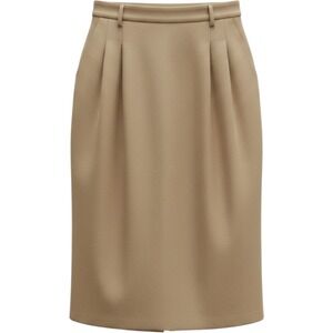 Classic of Boston Pencil Skirt Women 27 Waist Tan Excellent Pleated High Waist